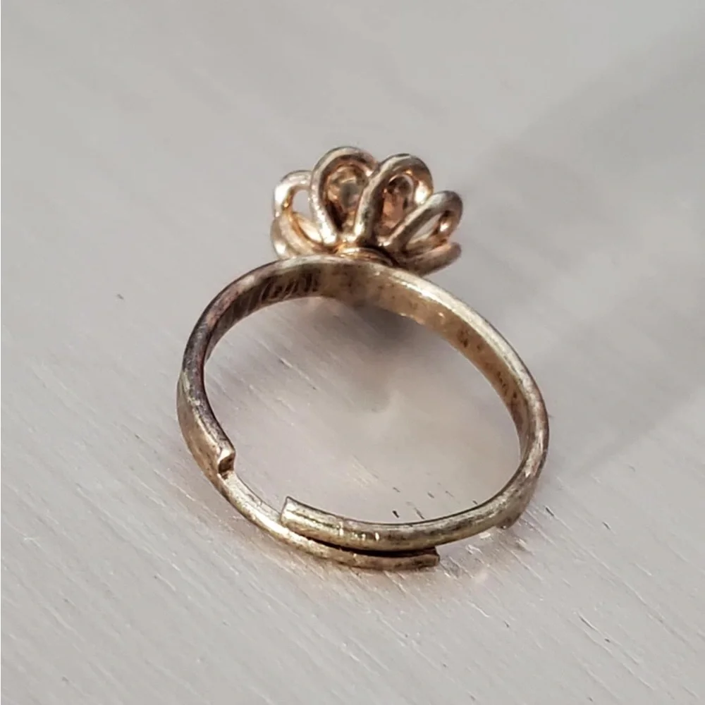 Coventry “Happy Talk” November BIRTHSTONE RING Faux Topaz Flower